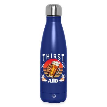 Thirst Aid - Drinking Shirt - Thermosflasche 500 ml - Dunkelblau  - Vorne