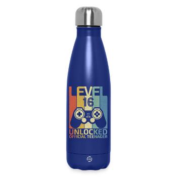 Level 16 Unlocked official teenager - Thermosfles 500 ml - donkerblauw  - Voor