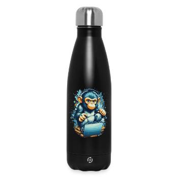 Clever Gaming Monkey - Thermosflasche 500 ml - Schwarz - Vorne