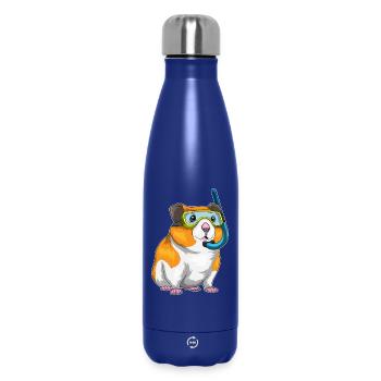 Hamster Taucher Schnorchel Tauchen - Thermosflasche 500 ml - Dunkelblau  - Vorne