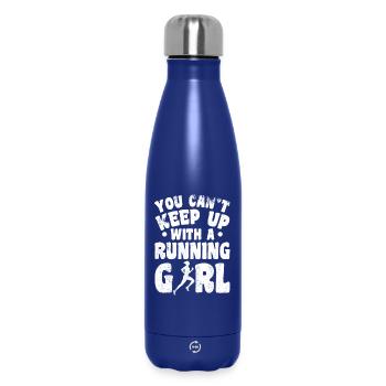 Laufendes Mädchen - Thermosflasche 500 ml - Dunkelblau  - Vorne