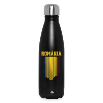 Romanian flag, Romanian pride - Insulated Water Bottle 500 ml - black - Front