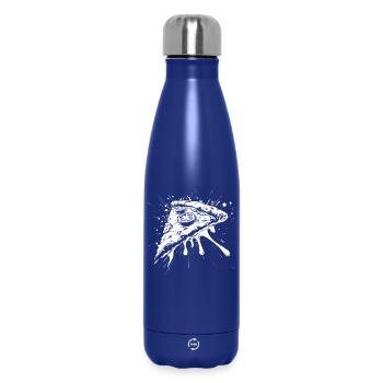 Dessin de morceau de pizza - Bouteille isotherme 500 ml - bleu foncé  - Devant