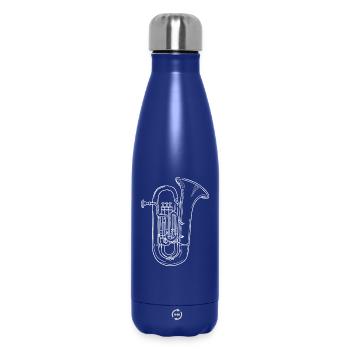 Tuba Sketch - Insulated Water Bottle 500 ml - dark blue  - Front