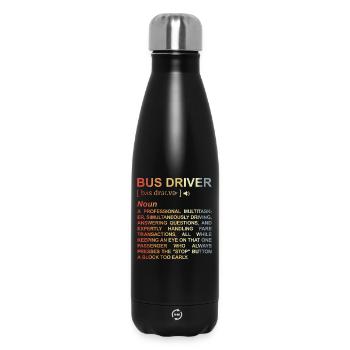Bus Driver Meaning - Insulated Water Bottle 500 ml - black - Front
