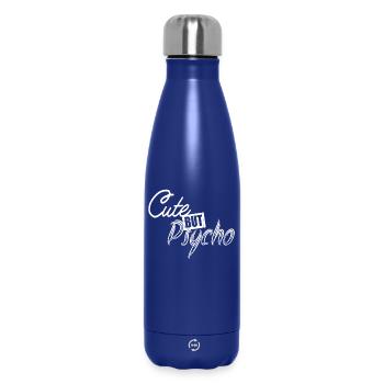 Mignon mais psycho Mignon mais fou Cadeau Girls - Bouteille isotherme 500 ml - bleu foncé  - Devant