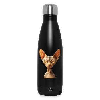 Sphynx Katze Sphynxkatze Canadian Cat Süße Sphinx - Thermosflasche 500 ml - Schwarz - Vorne