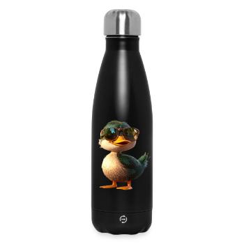 Ente Stockente Entenküken Duck Entlein Erpel Enten - Insulated Water Bottle 500 ml - black - Front