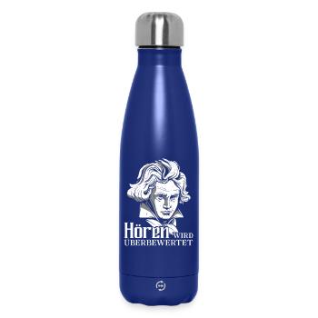 Komponist Beethoven taub Hören wird überbewertet - Thermosflasche 500 ml - Dunkelblau  - Vorne