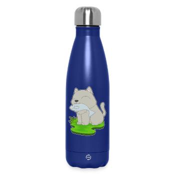 Pêche au chat pêcheur - Bouteille isotherme 500 ml - bleu foncé  - Devant