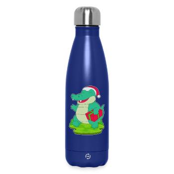 Forfait Noël crocodile - Bouteille isotherme 500 ml - bleu foncé  - Devant