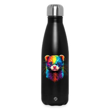 Furet Furet Putois Martre Belette Mignon Furet - Bouteille isotherme 500 ml - noir - Devant