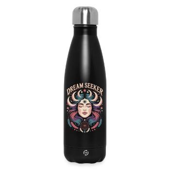 Triple Lune Rêve Chercheur Art Visionnaire - Bouteille isotherme 500 ml - noir - Devant