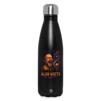 Alan Watts Cosmic Laugh Tee - Insulated Water Bottle 500 ml - black - Front