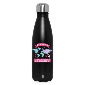 Long-distance relationship - Insulated Water Bottle 500 ml - black - Front