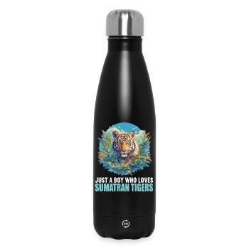 Sumatra-Tiger - Thermosflasche 500 ml - Schwarz - Vorne