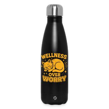 Le bien-être plutôt que l’inquiétude Affirmation de la pleine conscience - Bouteille isotherme 500 ml - noir - Devant