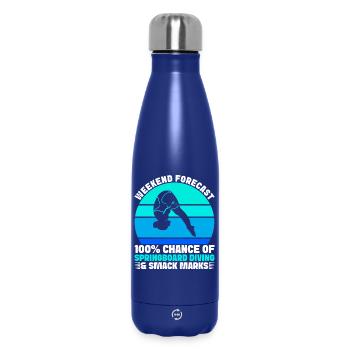Diving diving board - Insulated Water Bottle 500 ml - dark blue  - Front