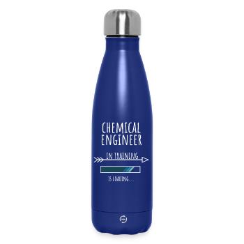 Cadeau Profession Formation Ingénieur chimiste - Bouteille isotherme 500 ml - bleu foncé  - Devant