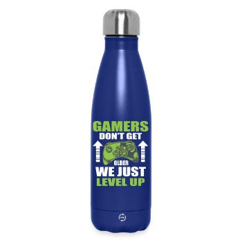 Gamer Level Up Motivational Design - Insulated Water Bottle 500 ml - dark blue  - Front