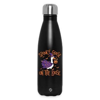 Spooky Goose On The Loose Halloween Humour - Bouteille isotherme 500 ml - noir - Devant