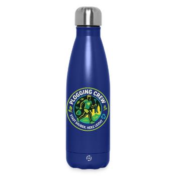 Plogging Crew City Clean Heart Light - Insulated Water Bottle 500 ml - dark blue  - Front