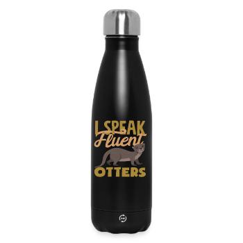 Seeotter Sprechen Fließend - Thermosflasche 500 ml - Schwarz - Vorne