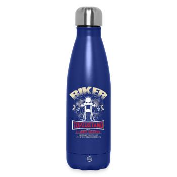 21st Birthday Motorcyclist Motorcycle - Insulated Water Bottle 500 ml - dark blue  - Front