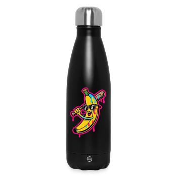 Banana Cartoon Baseball Humor - Thermosflasche 500 ml - Schwarz - Vorne