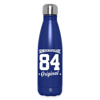 84 Birthday - Insulated Water Bottle 500 ml - dark blue  - Front