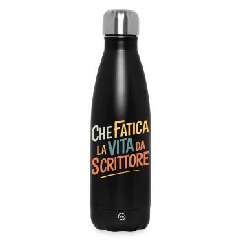 What a Struggle the Life of a Writer Writing Life - Insulated Water Bottle 500 ml - black - Front