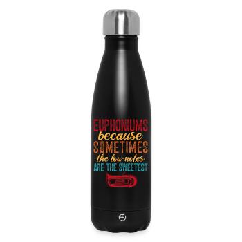 Euphonium Low Notes Are The Sweetest Baritone - Insulated Water Bottle 500 ml - black - Front