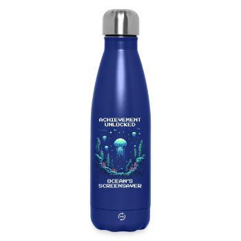 Achievement: Ocean Screensaver - Insulated Water Bottle 500 ml - dark blue  - Front