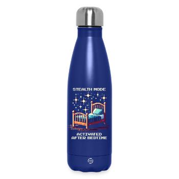 Stealth-Modus: nach dem Zubettgehen | Eltern - Thermosflasche 500 ml - Dunkelblau  - Vorne