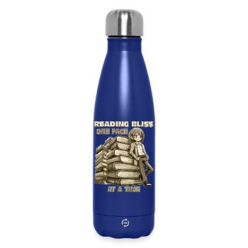 LIRE DES LIVRES UNE PAGE À LA FOIS - Bouteille isotherme 500 ml - bleu foncé  - Devant
