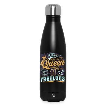 11. Geburtstag Queen  - Thermosflasche 500 ml - Schwarz - Vorne