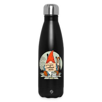 Hungeriger Wichtel | Bitte Helfen Sie Gnome  - Thermosflasche 500 ml - Schwarz - Vorne