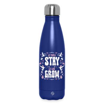 L’humanité, que les gens restent, que l’amour grandisse - Bouteille isotherme 500 ml - bleu foncé  - Devant