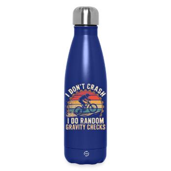Ich crash nicht Gravity Checks - Thermosflasche 500 ml - Dunkelblau  - Vorne