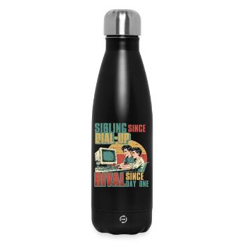 Sibling Rivalry Brother Sister - Insulated Water Bottle 500 ml - black - Front