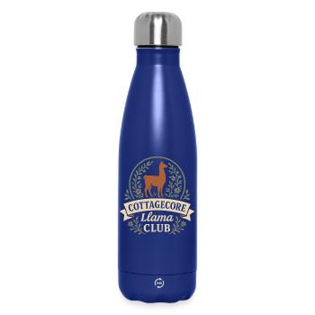 Cottagecore Lama Ästhetisches Süßes Nutztier - Thermosflasche 500 ml - Dunkelblau  - Vorne