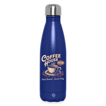 Vintage Kaffee Werbung - Thermosflasche 500 ml - Dunkelblau  - Vorne