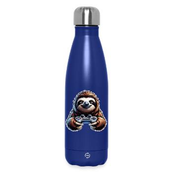 Gaming Sloth Controller - Insulated Water Bottle 500 ml - dark blue  - Front