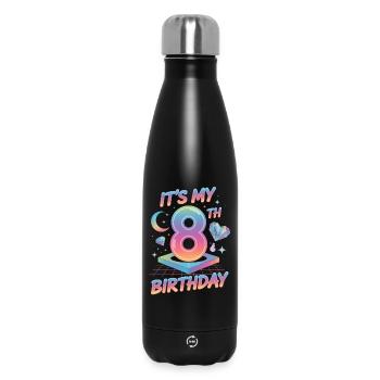 It's My 8th Birthday K-Pop Aesthetic - Thermosflasche 500 ml - Schwarz - Vorne