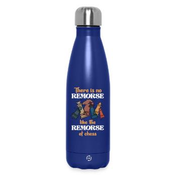 Schachreue: Keine Reue wie im Spiel - Thermosflasche 500 ml - Dunkelblau  - Vorne
