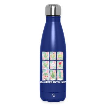 Witzige Sukkulenten-Kaktus-Sammler - Thermosflasche 500 ml - Dunkelblau  - Vorne
