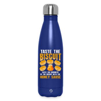 Biscuit Bliss with Honey Sauce - Insulated Water Bottle 500 ml - dark blue  - Front