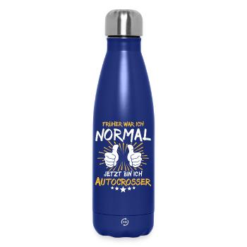 Autocrosser Saying - Insulated Water Bottle 500 ml - dark blue  - Front