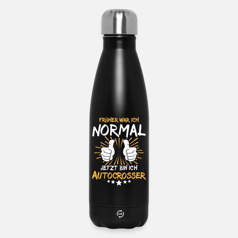 Autocrosser Saying - Insulated Water Bottle 500 ml - black