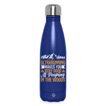  Ultra Marathon Runner 100 Miles Ultramarathon - Insulated Water Bottle 500 ml - dark blue  - Front